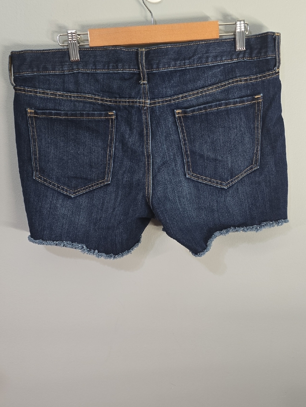 Old Navy Women's Size 14 Dark Blue Denim The Diva Shorts - Picture 7 of 11